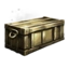 Large Brass Reinforced Crate